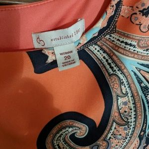 Beautiful coral sheath with paisley design